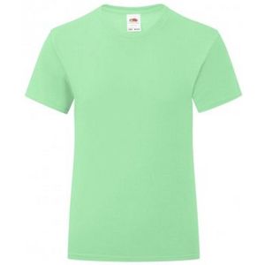 Fruit Of The Loom Meisjes Iconische T-Shirt (Neo Munt)