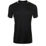 SOLS - Classico Contrast - Voetbal T-Shirt - Zwart