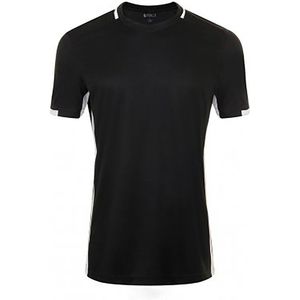 SOLS - Classico Contrast - Voetbal T-Shirt - Zwart