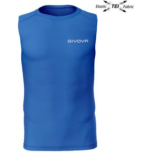Givova - Corpus 1 - Mouwloos Basislaag - Zwart - 92% Polyester, 8% Elastaan