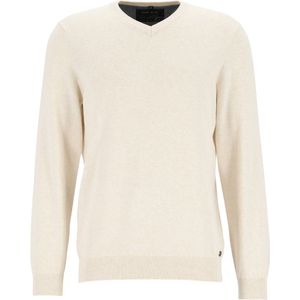 MARVELIS modern fit trui katoen - V-hals - ecru