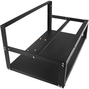 Mining Rig Frame voor 6 GPU's - Open Air PC case met Antistatische Strepen - Ondersteuning voor ATX, BTX, Flex, ITX en Micro ATX