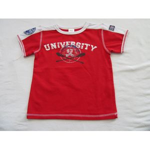 Dirkje , jongens , t-shirt korte mouw , rood university , 3 jaar - 98