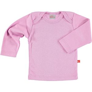 T-shirt lange mouw biologisch ribkatoen Vintage Roze 62-68