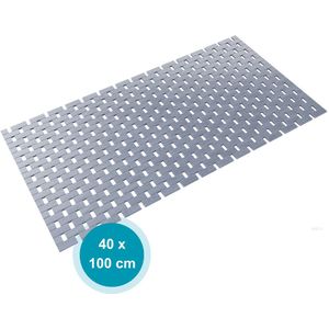 DRESTA Badmat Mira 40X100CM – Douchemat – Badmat antislip – Badmatten – Bamboe Badmat – Grijs