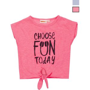 MEISJES T-SHIRT FUCHSIA ""FUN"" STROPDAS TOP