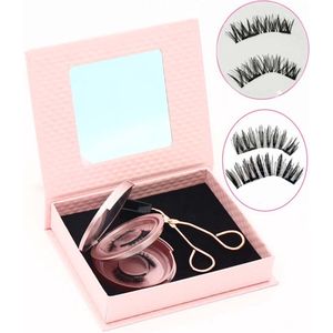 Nepwimpers-magnetische wimpers-wimperextensions - nep wimpers magnetisch - Magnetische wimpers applicator toolkit-lijmvrije magnetische wimperclip-wimpers korte set met 2 paar magnetische valse wimpers