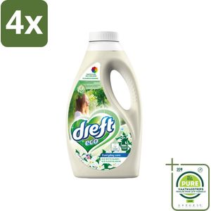 Dreft ECO - Vloeibaar Wasmiddel - Gekleurde Was - Witte Bloem - Parfumvrij - 26 Wasbeurten - Voordeelverpakking - 4 stuks - Wasmiddel - Ecologisch