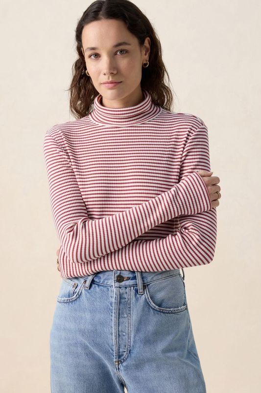 Sissy-Boy - Donkerrode - Coltrui - Gestreept - Lange Mouwen