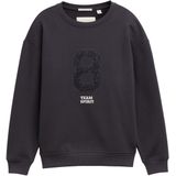 TOM TAILOR - Sweatshirt - Antraciet - Oversized - Ronde Hals