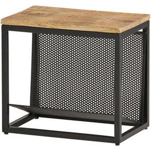Tijdschriftenhouder Billings mangohout - 44x24x44 cm - Naturel - Lectuurbak - magazineholder - tijdschriftenrek - bijzettafel - krantenbak