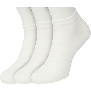 Bonnie Doon Tencel Sneakersokken Heren Wit maat 43/46 - 3 paar - Licht, Ademend, Soepel - Zeer Comfortabel en Zacht - Zakken niet af - Korte sokken - Business Line - Antibacteriëel - Milieubewust - White - OL2020023.103