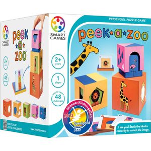 SmartGames Peek-a-Zoo - Educatief Spel - 48 puzzelopdrachten