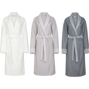 Bella donna ochtendjas vrouwelijk model - lichtantraciet - L