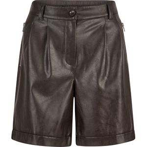 Marc Aurel • donkerbruine vegan leather shorts • maat 36