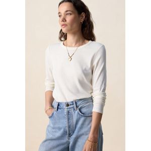 Sissy-Boy - Rib Top - Wit - Lange Mouwen - Regular Fit