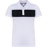 PROACT - PA494 - Kinderpolo - White / Black - Korte Mouwen