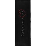 Kitchen Cooking Keukenloper - Anti-slip - Machine Wasbaar - 100% Polyester - Modern Design - Zwart- 60x180 CM