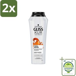 Gliss Kur - Shampoo - Vrouwen - Hydraterende Verzorging - 250 ml - Voordeelverpakking - 2 stuks - Glans shampoo - Hydraterende shampoo