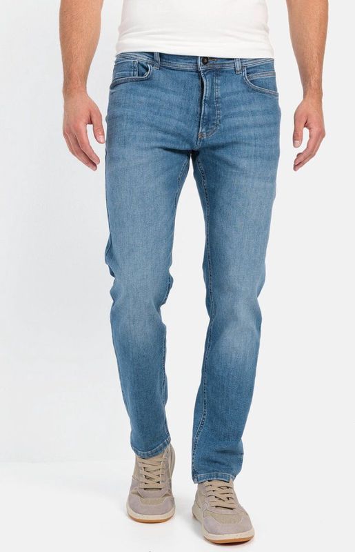 camel active Regular fit Houston Stretch jeansbroek, Bleach Blue, 32W / 30L