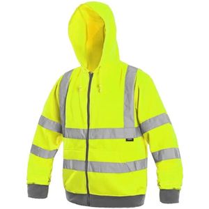 FROME sweatshirt, heren, waarschuwing, geel, maat M