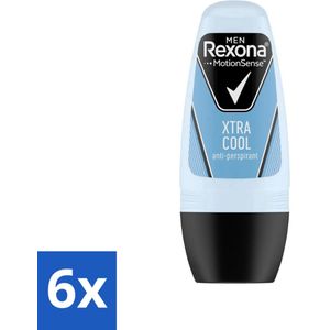 Rexona Men - Fresh Xtra Cool - Deo Roll-on - Anti-Perspirant - 50 ml - Voordeelverpakking - 6 stuks