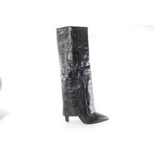 Bronx dames laars Jadey leder crocco print zwart