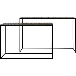 Light & Living Manjuto Sidetable - Licht Bruin - S/2 122x27x80cm