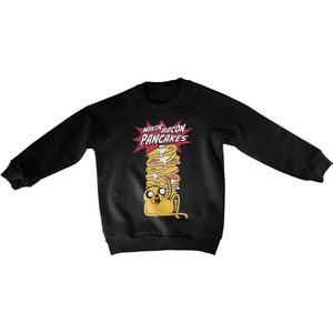 Adventure Time Makin' Bacon Pancakes Kids Sweatshirt Black-4 Jahre
