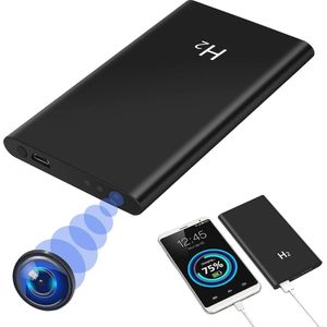 Verborgen spionagecamera met powerbank 5000 mAh - HD 1080p mini-camera met nachtzicht en loop-opname