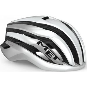 MET Trenta 3K Carbon MIPS Fietshelm - Maat M - White Silver Metallic Matt