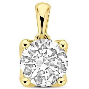 14K geelgouden hanger lab grown diamant 1.00ct h si 11 mm - 4033687