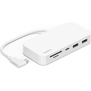 6-in-1 USB Type C Hub met SD & Micro SD Kaartlezer, Gigabit Ethernet en 2 USB-A Poorten