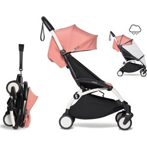 Babyzen YOYO² buggy 6+ met regenhoes - ginger, frame wit