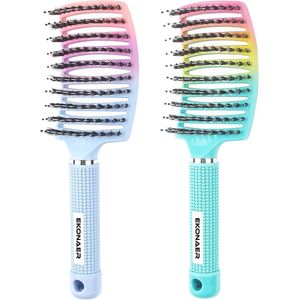 Ontwarrende Borstel Set - 2 Stuks voor Pijnloos Haarontwarren en Glans