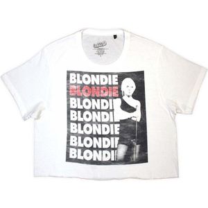 Blondie - Stacked Logo Crop top - M - Wit
