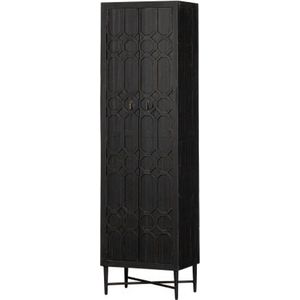 BePureHome Bequest Hoge Kast - Hout - Zwart - 210x60x40