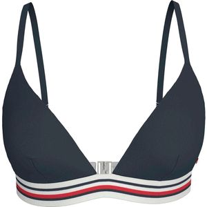 Tommy Hilfiger - Bikini Top - Blauw - Nylon - Driehoekige Vorm met Verwijderbare Vulling