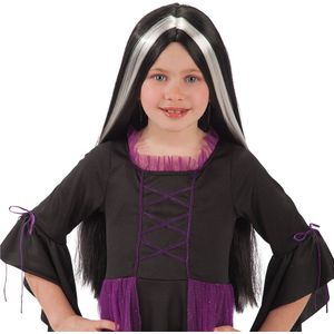 Carnival Toys Pruik Morticia Junior Synthetisch Zwart One-size