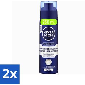 Nivea - Scheerschuim Men - Original - Beschermend - 250 ml - Voordeelverpakking - 2 stuks