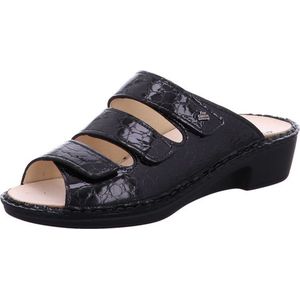 Finn Comfort - Muiltje - Zwart - Hoogwaardig Leer - Sleehak 2 cm