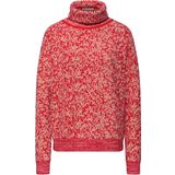 Street One Dames Tweekleurige trui in Rood, in size: 34
