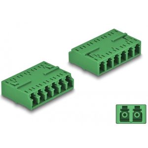 Delock - Glasvezel Koppeling - HD LC Hexaplex - Groen - Keramische Behuizing