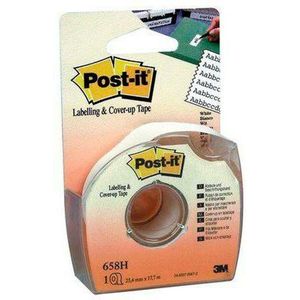 Plakband Post-it 658H Wit 25,4 mm x 17,7 m (12 Stuks)