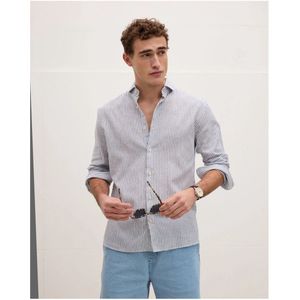 The GoodPeople - Subway - Overhemd - Donkerblauw - Lange Mouw