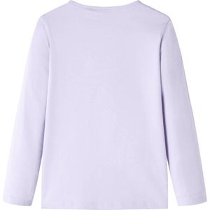 Kindershirt lange mouwen - Lichtlila - Maat 104
