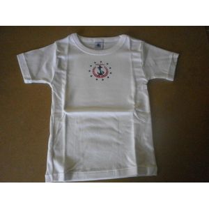 Petit Bateau - Onderhemd T shirt korte mouw - Wit -Anker - 3 jaar 95