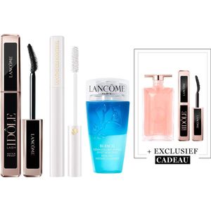 Lancôme 3-Step Wimper Routine Lash Primer | Mascara | Make Up Remover + 2 Cadeaus - Cils Booster XL Mascara Primer & Lash Idole Waterproof Mascara Zwart & Bi-Facil Oog Make-up Remover 75ml + Idole 5ml & Mini Lash Idole Mascara Cadeau
