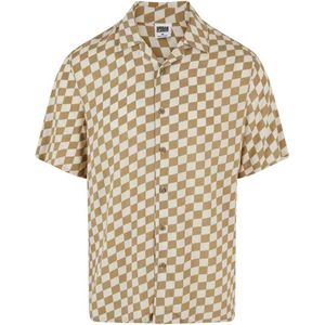 Urban Classics - Viscose AOP Resort Overhemd - XL - Beige