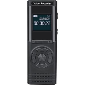 Digitale spraakrecorder met spraakbediening en MP3-functie - 4GB, 8GB, 16GB of 32GB opslag